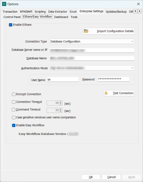 Process Runner tab