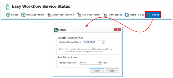 service-status-settings
