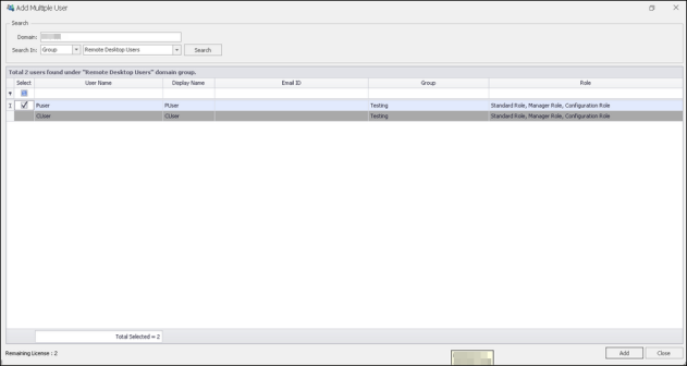 Add Multiple User