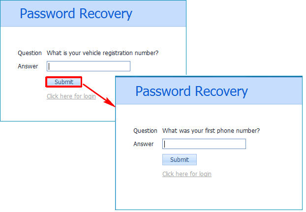 Password Recovery Questions