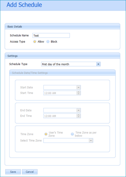 Manage Schedules – Process Runner
