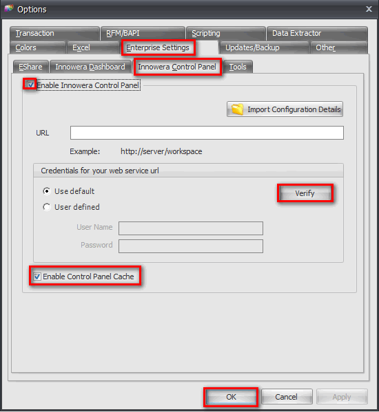 client side config