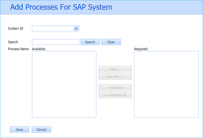 Add process for sap system