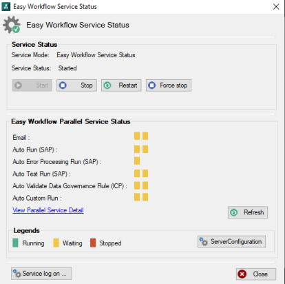 Easy Workflow Service Status