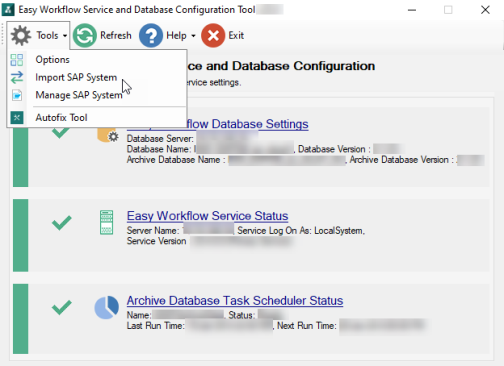 Easy Workflow Import SAP System