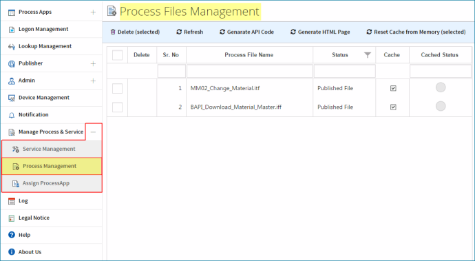 Process-file-management