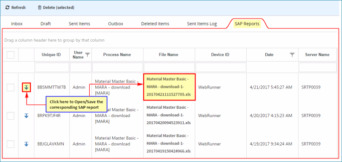 SAP-Report