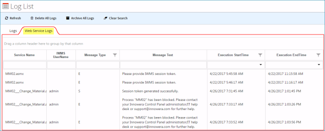 Webservices-Logs