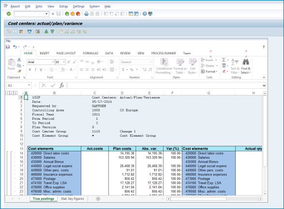 Export Report from SAP to Excel – Process Runner